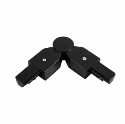 Conector Dirigible Riel Monofásico Negro 90°-180°