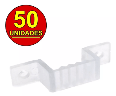 Pack: 50 Grapas Fijación Cinta Led Tipo Manguera (15mm)