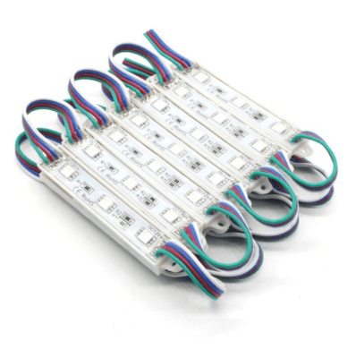 Tira 20 Módulos 12V 0,72W 3 Led 5050 RGB Multicolor IP651