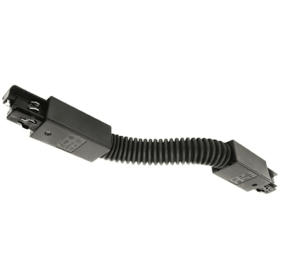 Unión para Riel Trifásico Flexible Negro