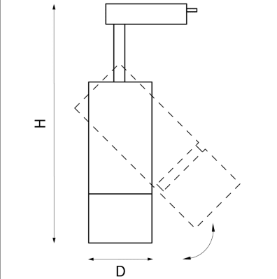 Foco Riel Monofásico 15W Blanco 24°