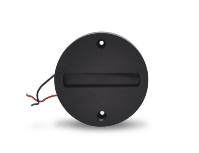 Base Sobreponer Foco Riel 1F Negro Redondo