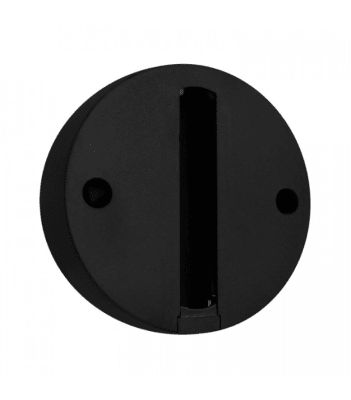 Base Sobreponer Foco Riel 1F Negro Redondo