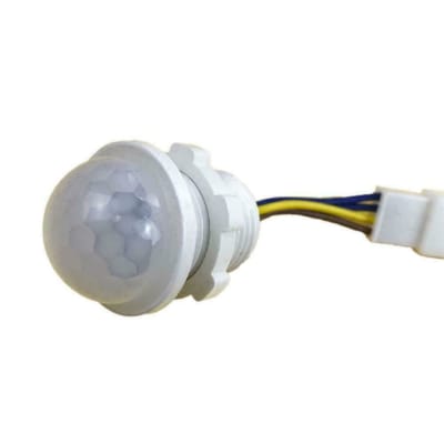 Sensor De Movimiento Infrarrojo Para Fijar En Placa 12mm IP20 110° 4-6mt Sin Regulación