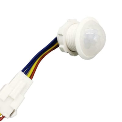 Sensor De Movimiento Infrarrojo Para Fijar En Placa 12mm IP20 110° 4-6mt Sin Regulación