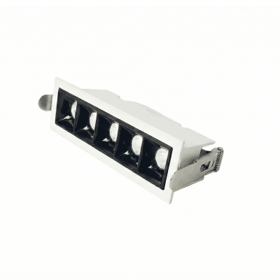 Foco Empotrado Lensy 5X2W 3000K 900LM 45° IP20 Blanco