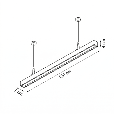 Lineal Led 27W Blanco 4000K Luz Neutra 7x4x120cm Económico wt