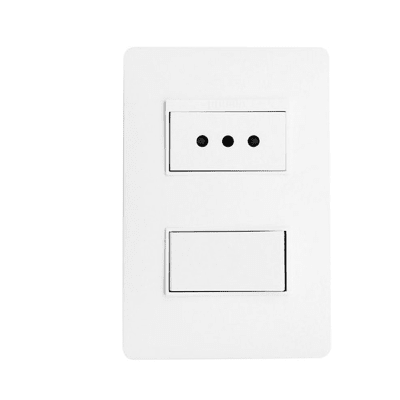 Interruptor Simple + Enchufe Blanco (1915)