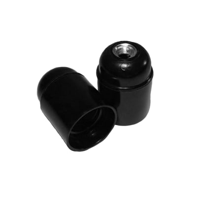 Soquete E27 Negro Prensa Cable1