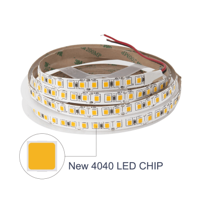 Cinta Led 12V 4040 7W/m IP20 60Led/m 3000K Luz Cálida 5mt