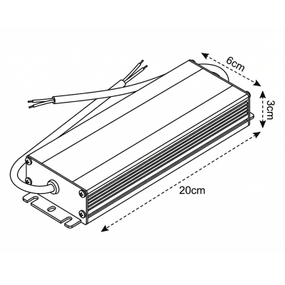 Fuente de Poder 12V 8,33A 100W IP67 Hermética wd