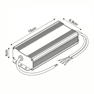 Fuente de Poder 12V 6.67A 80W IP67 wd