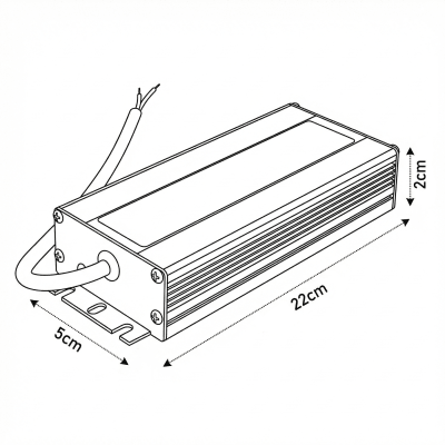 Fuente De Poder 24V 4,2A 100W IP68 Hermética wd