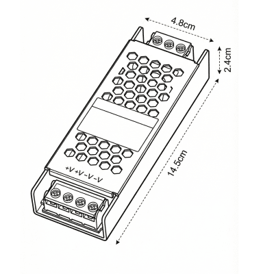 Fuente de Poder 12V 8,3A 100W HQ Compacta wd