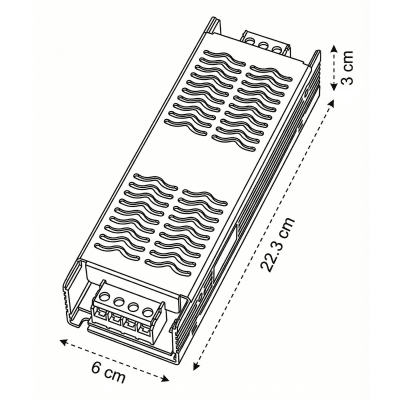 Fuente de Poder 24V 16,5A 400W IP20 HQ Compacta wd
