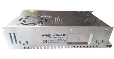 Fuente de Poder 24V 16,7A 400W IP20 22x11x5cm c/ven