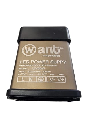 Fuente de Poder 12V 5A 60W IP44 lluvia