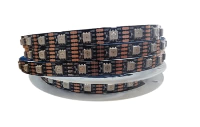 Cinta Led 12V 5050 Digital ws2815 4pin IP20 60Led/m RGB 5mt Fondo Negro1
