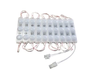 Tira 20 Módulos 220V 2W 3 Led 6000K Luz Fría IP65