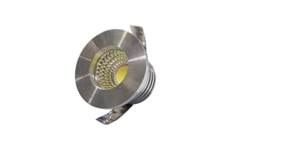 Foco Spot Mini 3W 6000K Luz Fría Plateado Embutido Redondo