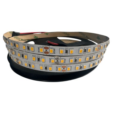 Cinta Led 24V 2835 10W/m IP20 120Led/m 3000K Luz Cálida 5mt6