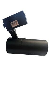 Foco Riel 25W Negro Monofásico 3000K Luz Cálida 24° (wd)