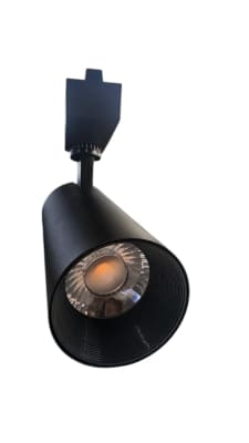 Foco Riel 25W Negro Monofásico 3000K Luz Cálida 24° (wd)
