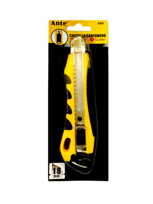Cuchillo Cartonero Cuter 18mm Plástico Alto Rendimiento