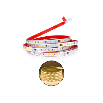Cinta Led 220V New Gen 3000K Luz Cálida corte 10cm c/adhesivo IP65 100mt (73650000)1