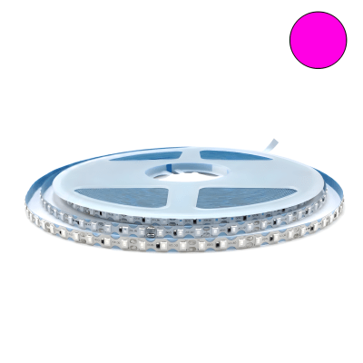 Cinta Led 12V 2835 12W/m IP20 120Led/m 5m ZigZag Rosado