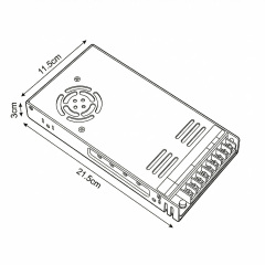 Fuente de Poder Mean Well 24V 14,6A 350.4W LRS-350-24