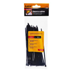 Amarra Plástica Negro 200x3.6mm 100un (sf)
