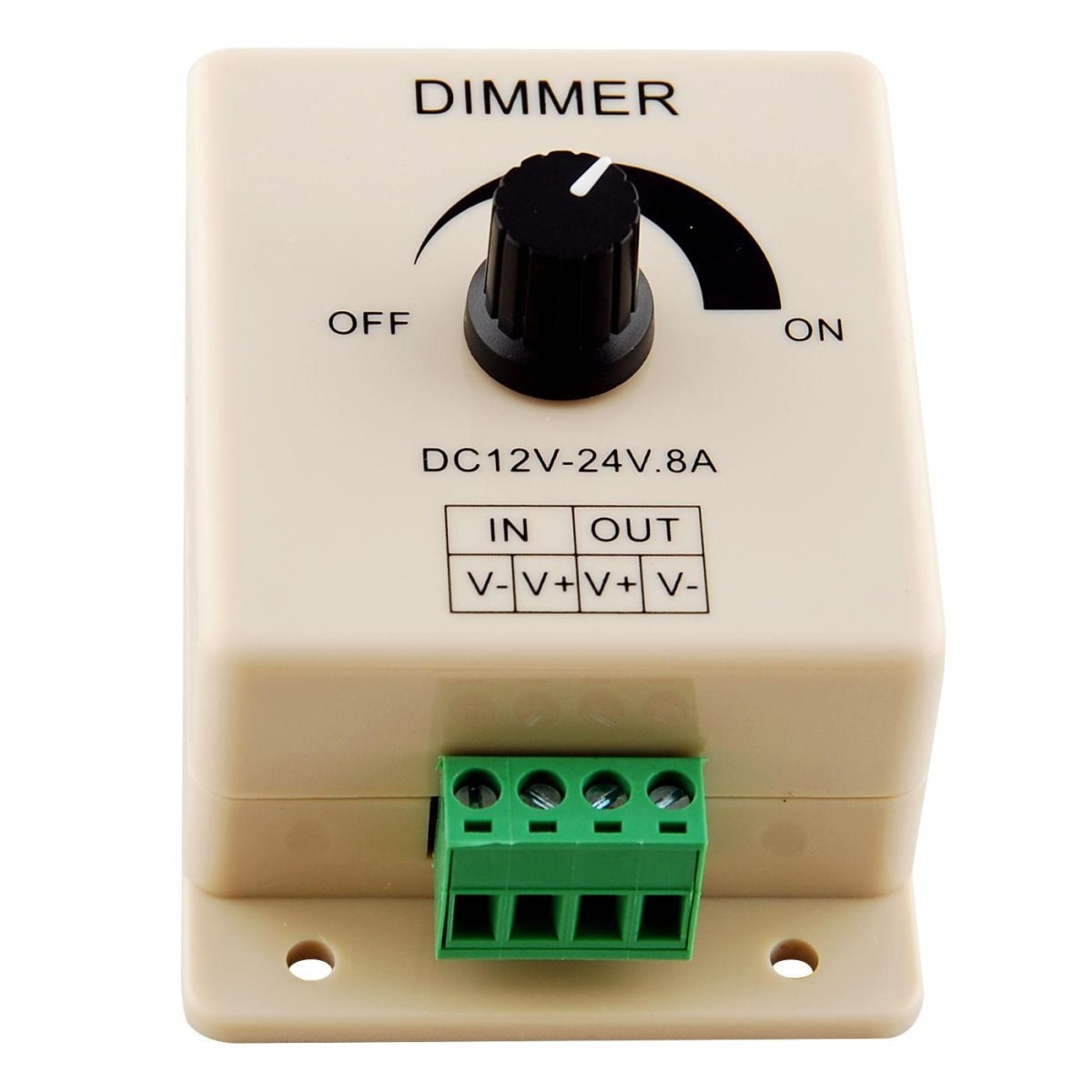 Dimmer para Ajuste de Brillo de Luz LED DC1224V 8A Presente.cl