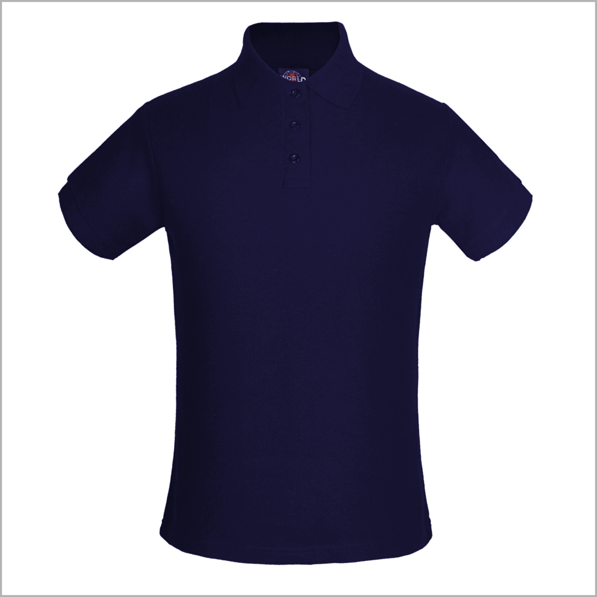 POLERA PIQUE POLO M/CORTA MUJER BASIC AZUL
