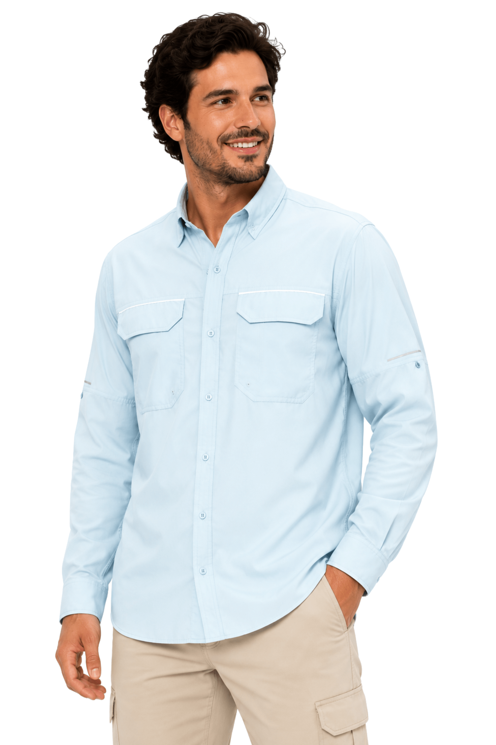 CAMISA JUBAE RIPSTOP OUTWORK HOMBRE CELESTE CLARO - 06004