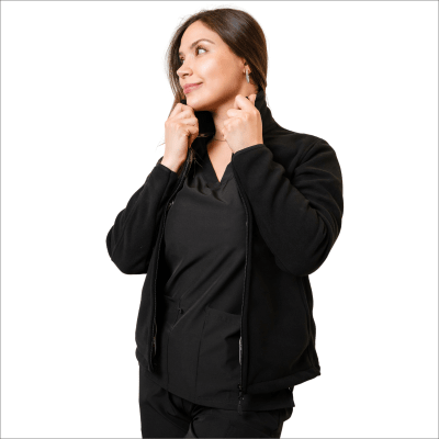 MICROPOLAR TÉRMICO PRACTICAL LINE MANGA LARGA MUJER 03008 NEGRO