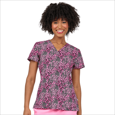 POLERA CLINICA MUJER ESTAMPADA ZAVATE 1054 ENLV