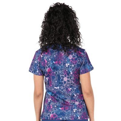 POLERA CLINICA MUJER ESTAMPADA ZAVATE 1054 FRBU