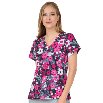 POLERA CLINICA MUJER ESTAMPADA ZAVATE 1054 FWPT
