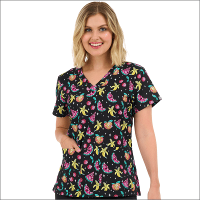 POLERA CLINICA MUJER ESTAMPADA ZAVATE 1054 GVFR