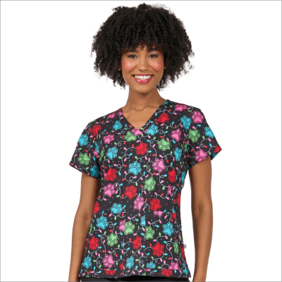 POLERA CLINICA MUJER ESTAMPADA ZAVATE 1054 PWLT