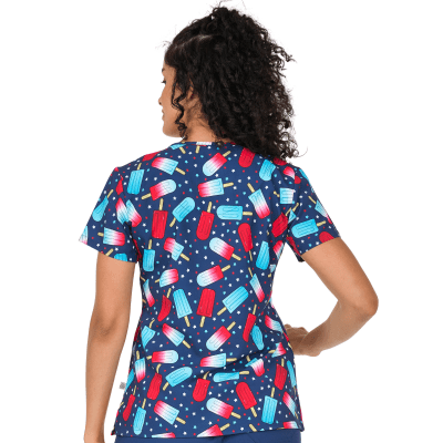 POLERA CLINICA MUJER ESTAMPADA ZAVATE 1054 RDWC