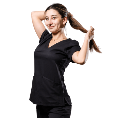 POLERA CLINICA MUJER STUDIO 1165 NEGRA