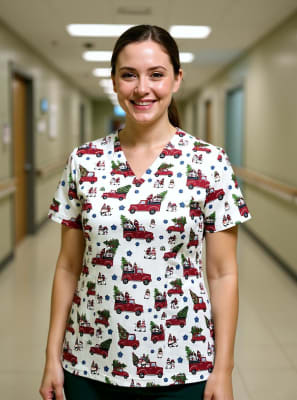 POLERA CLINICA MUJER ESTAMPADA GREEN TOWN 9000XM-24 1735