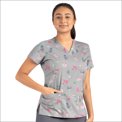 POLERA CLINICA MUJER ESTAMPADA MAEVN 1767 HTCK