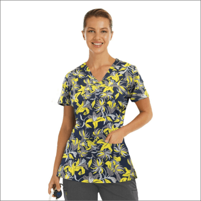 POLERA CLINICA MUJER ESTAMPADA MAEVN - 1767 LLLL