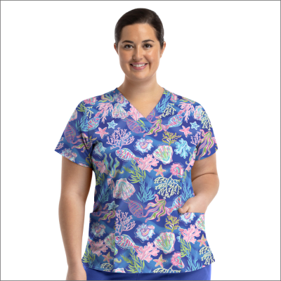 POLERA CLINICA MUJER ESTAMPADA MAEVN 1767 SUTI