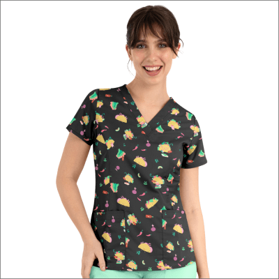 POLERA CLINICA MUJER ESTAMPADA MAEVN 1767 TABO
