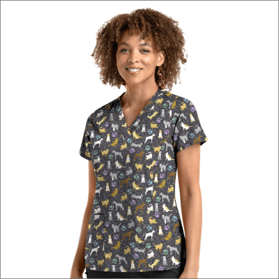 POLERA CLINICA MUJER ESTAMPADA MAEVN 1767 WIPT