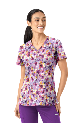 POLERA CLINICA MUJER ESTAMPADA MAEVN 1797 FLDZ